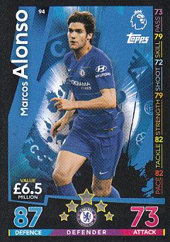 Marcos Alonso Chelsea 2018/19 Topps Match Attax #94